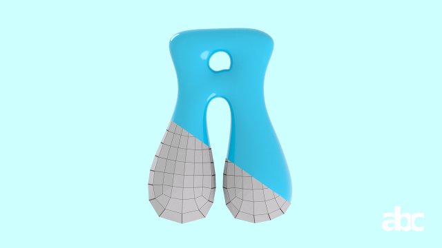 letter a 3D Принт Модель .c4d .max .obj .3ds .fbx .stl .blend 