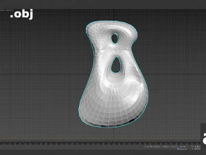 Buchstabe b 3D Druckmodell