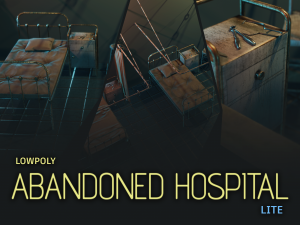 abandoned hospital - asset pack low-poly Modelo 3D