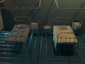 abandoned hospital - asset pack low-poly Modelo 3D