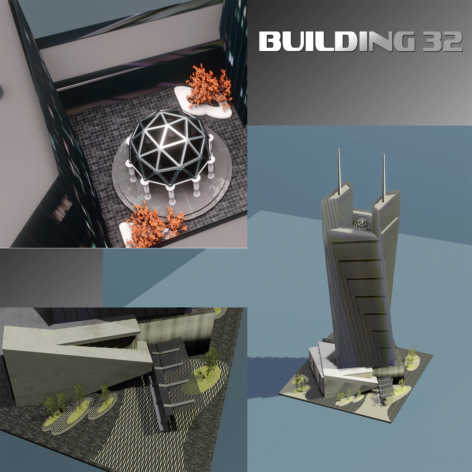 future twist building 32 3D Model .c4d .max .obj .3ds .fbx .stl .blend 