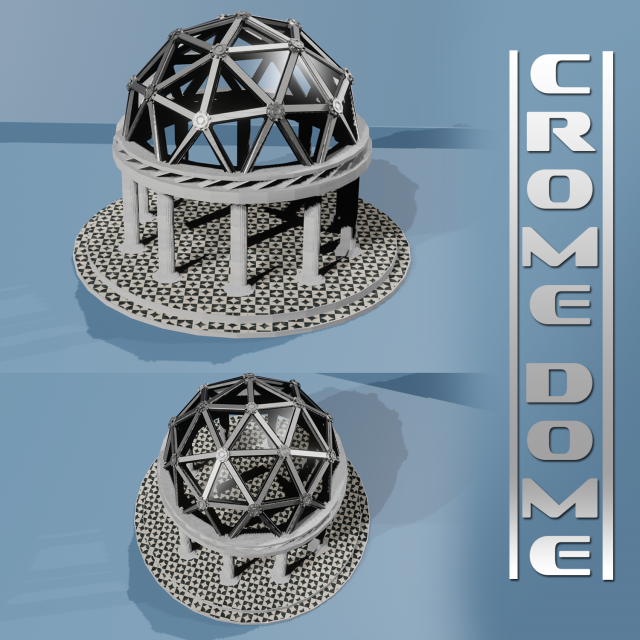 crome dome gazebo 3D Model .c4d .max .obj .3ds .fbx .stl .blend 