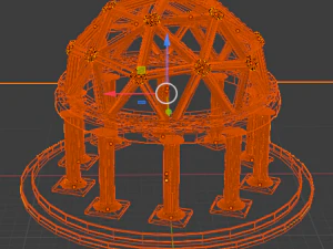 crome dome gazebo 3D Model