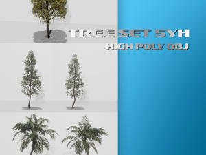 tree set 5yh high poly 3D Model