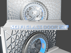 sci fi glass door 23f 3D Model