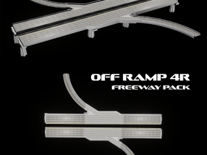 off ramp 23f - freeway pack 3D Model