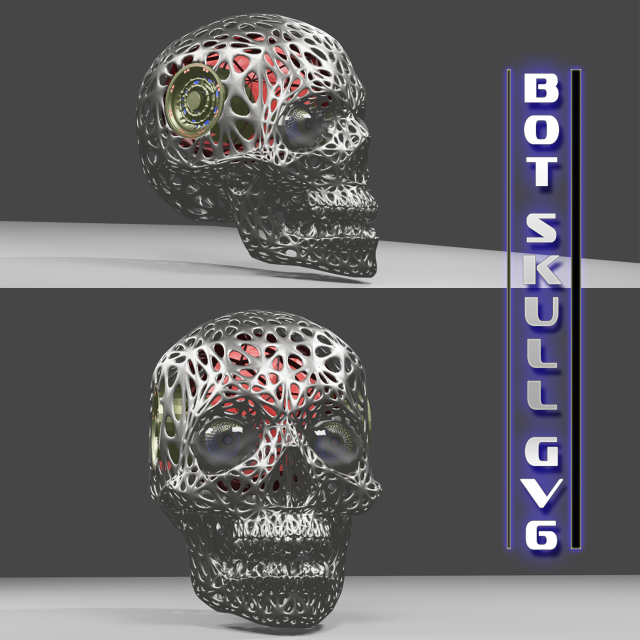 bot skull gv6 3D Model .c4d .max .obj .3ds .fbx .stl .blend 