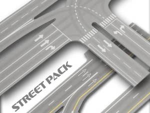 street pack 2j11 - blend- fbx 3D Model