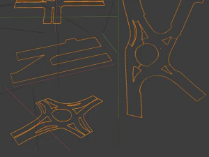 street pack 2j11 - blend- fbx 3D Model