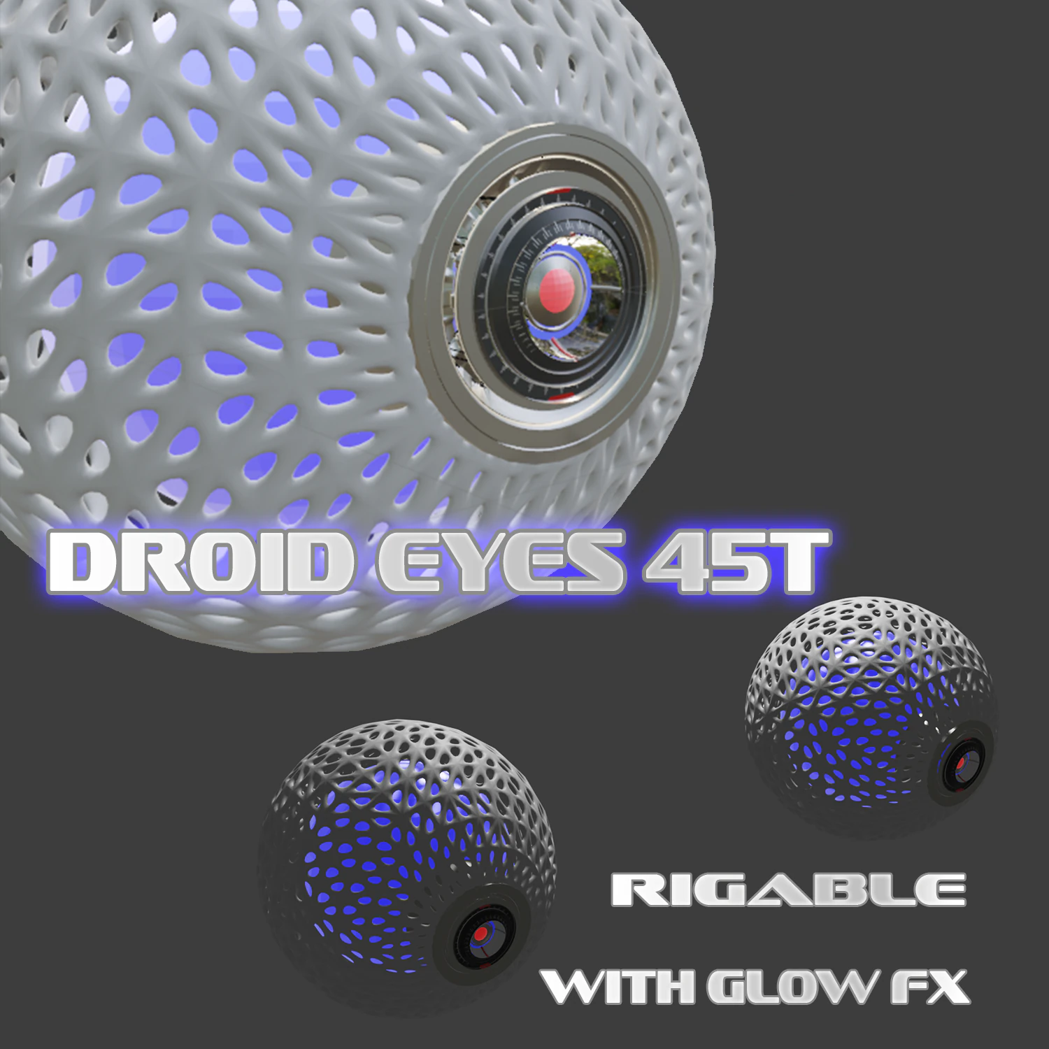 droid eyes 45t 3D Model .c4d .max .obj .3ds .fbx .stl .blend 