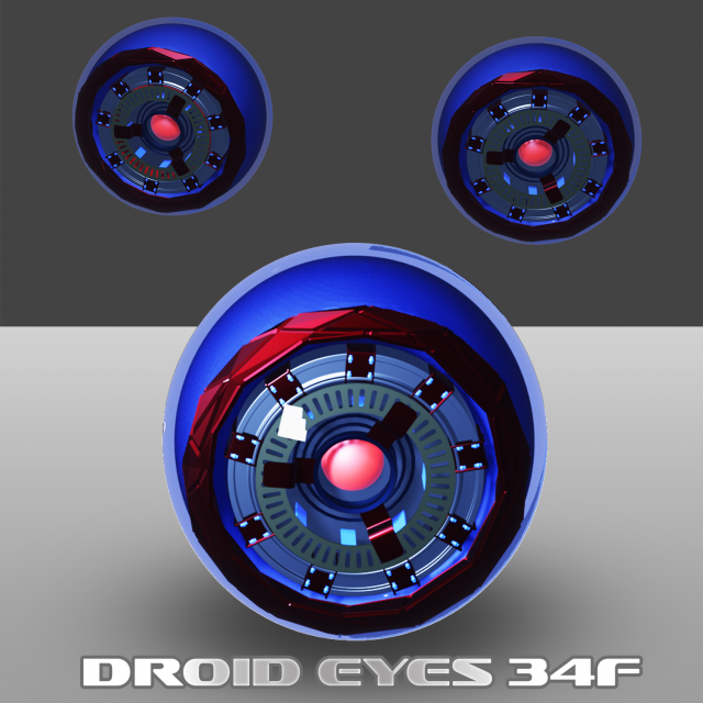 droid eye 34f Modello 3D .c4d .max .obj .3ds .fbx .stl .blend 