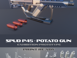 spud p45 potatogun 3D Model