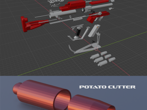 spud p45 potatogun Modelo 3D