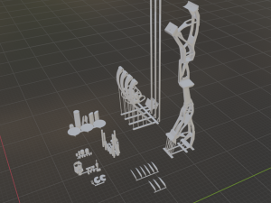 mini compound bow - trophy fully functional Modèles 3D en vedette
