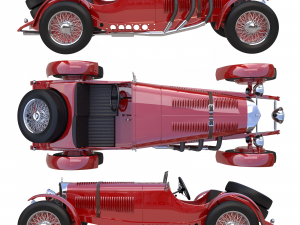 mercedes-benz sskl 1929 Model 3D