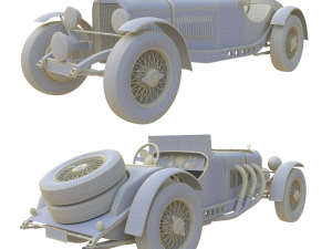 mercedes-benz sskl 1929 Model 3D