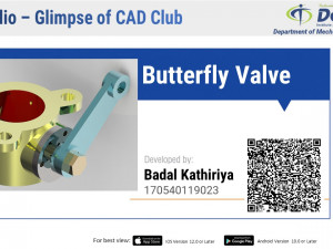 batter fly valve 3D 模型