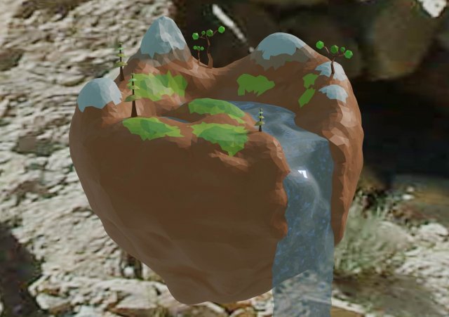 low poly island 3D Model .c4d .max .obj .3ds .fbx .stl .blend 