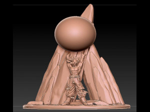 goku spirit bomb lamp Modelo 3D
