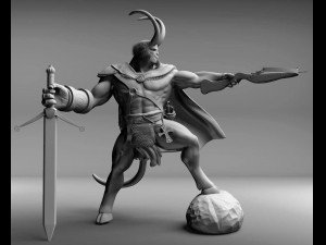 hellboy statue 3D Model