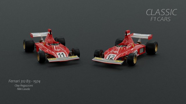ferrari 312b3 Modelo 3D .c4d .max .obj .3ds .fbx .stl .blend