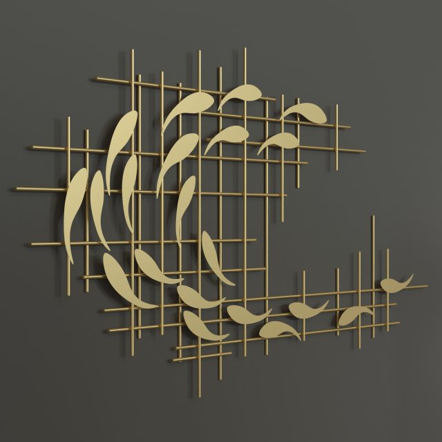 modern luxury iron wall Modelo 3D .c4d .max .obj .3ds .fbx .stl .blend 