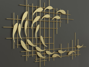 modern luxury iron wall Modelo 3D