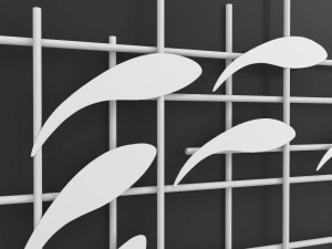 modern luxury iron wall 3D Model