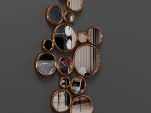 strick bolton round mirrors 3D Model