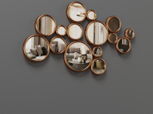 strick bolton round mirrors 3D Model