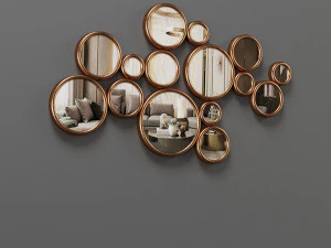 strick bolton round mirrors 3D Model