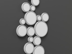 strick bolton round mirrors 3D Model