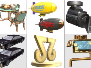 cartoon - objects 2 3D Model