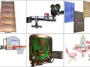 cartoon - objects 2 3D Model