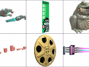 cartoon - objects 2 3D-Modell