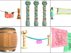 cartoon - objects 2 3D Model