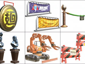 cartoon - objects 2 3D Model