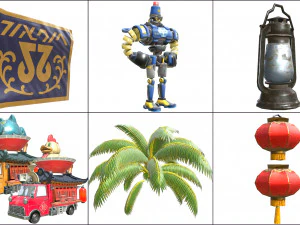 cartoon - objects 2 3D Model