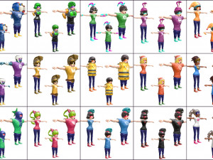 cartoon - characters 3D 模型
