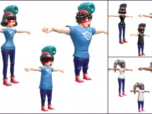 cartoon - characters 3D 模型