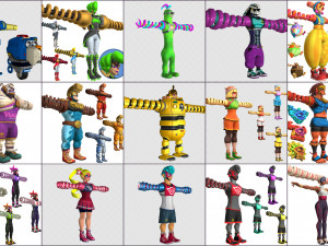 cartoon - characters 2 3D 模型
