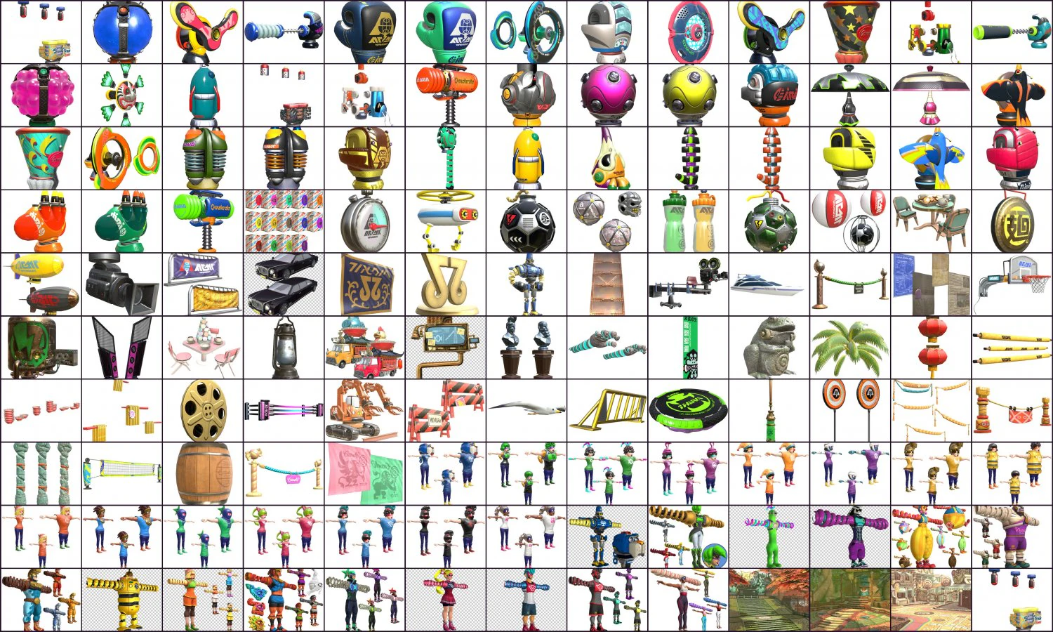 cartoon - collection characters objects items 3D Model .c4d .max .obj .3ds .fbx .stl .blend 