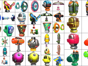 cartoon - collection characters objects items 3D Model