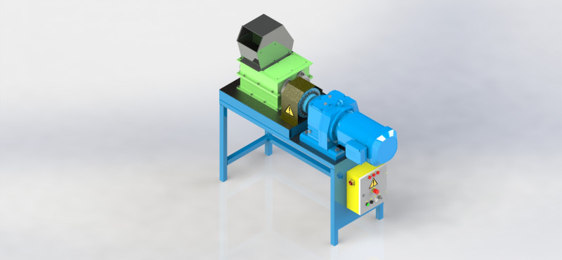 Rotary can crusher Model 3D .c4d .max .obj .3ds .fbx .stl .blend 