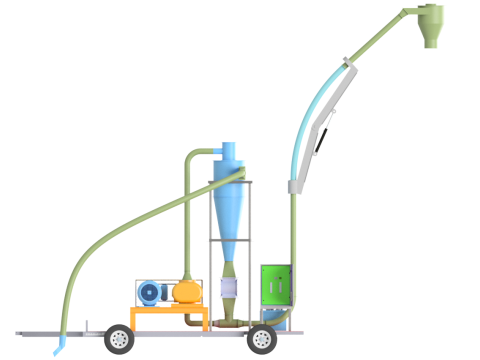 Pneumatic grain conveyor 3D Model