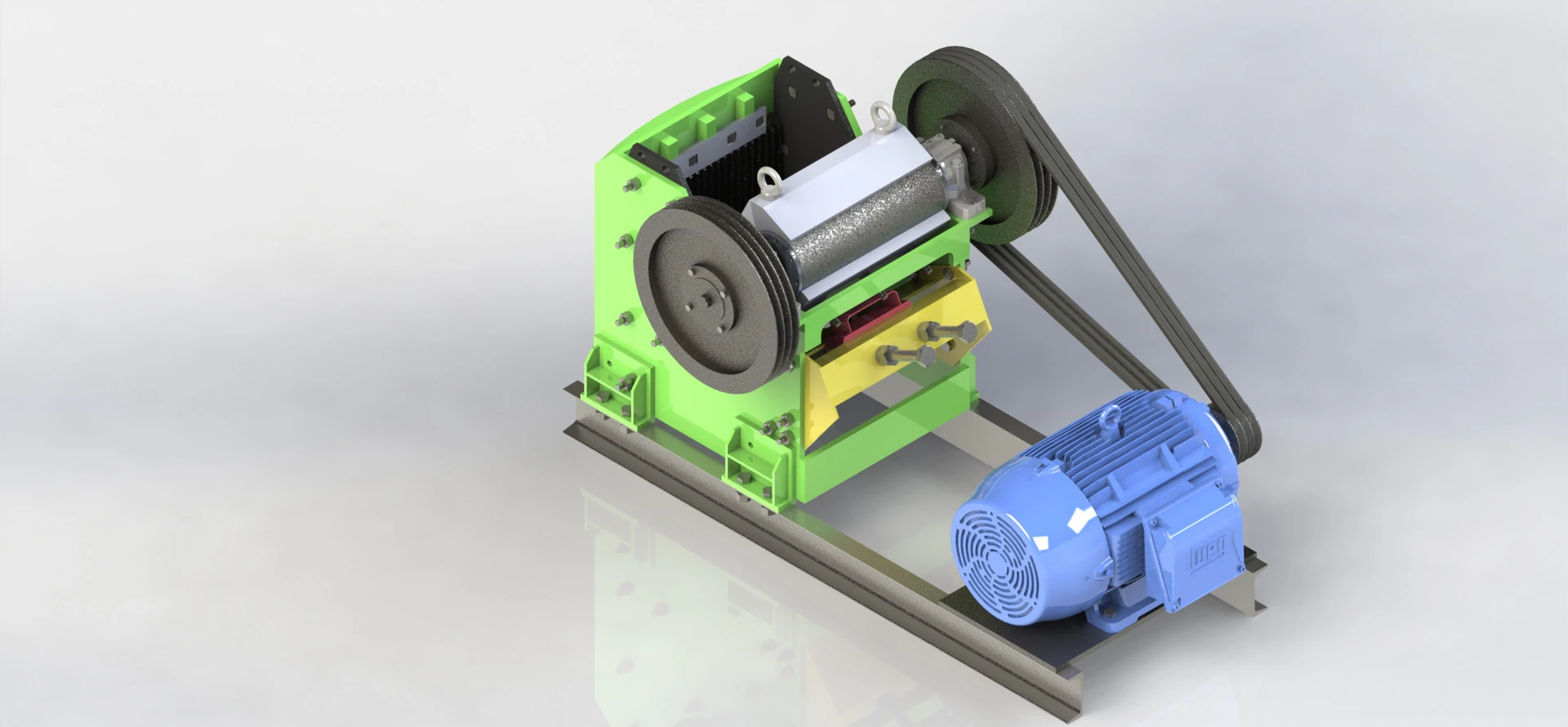 Jaw crusher 3D Model .c4d .max .obj .3ds .fbx .stl .blend