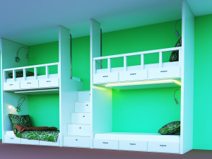bunk bed 3D 模型