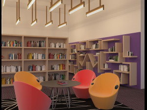 library Modelo 3D