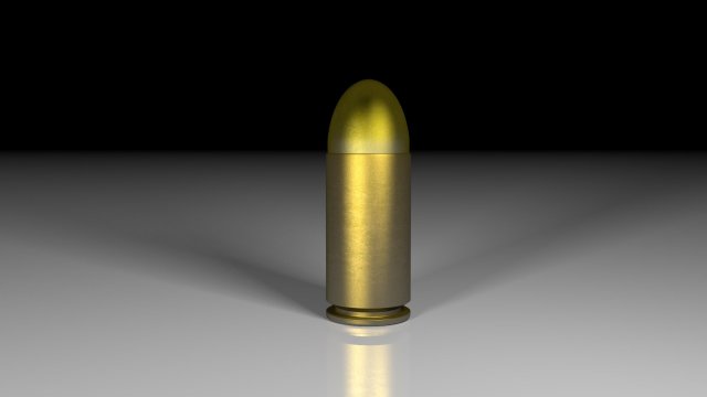 bullet shell pistol 3D Model .c4d .max .obj .3ds .fbx .stl .blend 