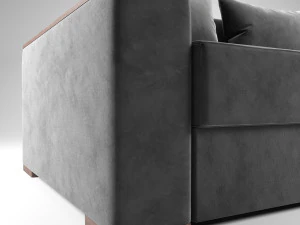 corner sofa gray textile verona 3D Model
